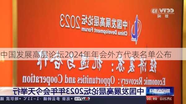 中国发展高层论坛2024年年会外方代表名单公布