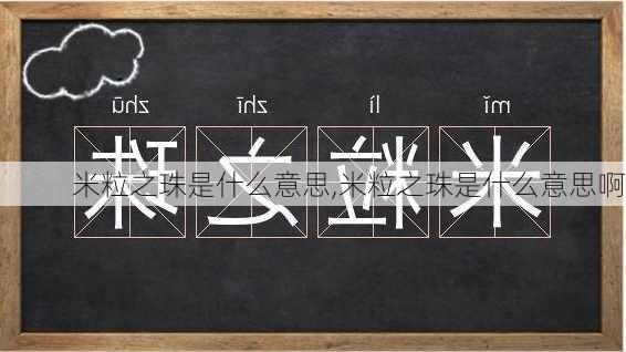 米粒之珠是什么意思,米粒之珠是什么意思啊