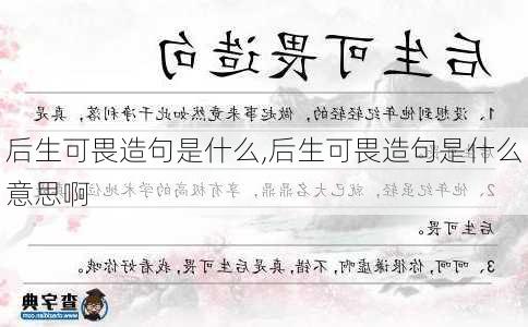 后生可畏造句是什么,后生可畏造句是什么意思啊