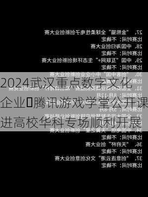 2024武汉重点数字文化企业・腾讯游戏学堂公开课进高校华科专场顺利开展