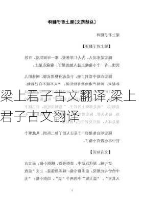 梁上君子古文翻译,梁上君子古文翻译