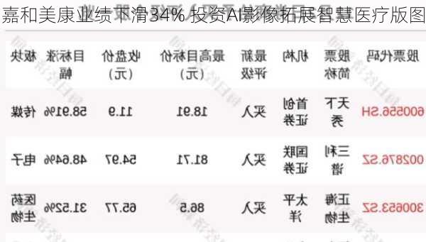 嘉和美康业绩下滑34% 投资AI影像拓展智慧医疗版图