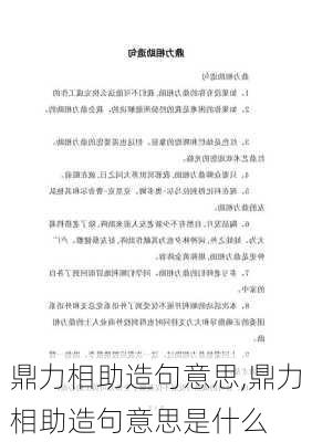 鼎力相助造句意思,鼎力相助造句意思是什么