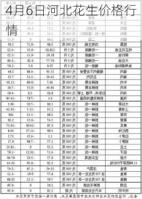 4月6日河北花生价格行情