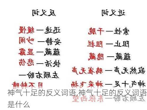 神气十足的反义词语,神气十足的反义词语是什么