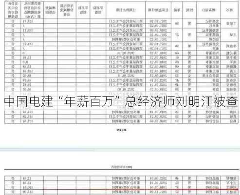 中国电建“年薪百万”总经济师刘明江被查