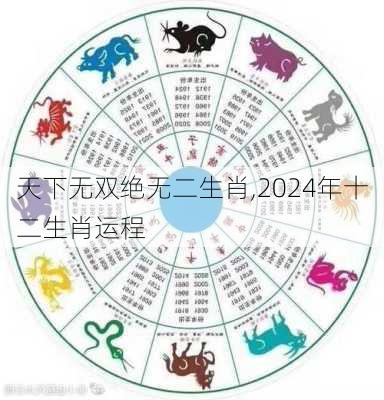 天下无双绝无二生肖,2024年十二生肖运程