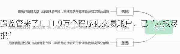 强监管来了！11.9万个程序化交易账户，已“应报尽报”