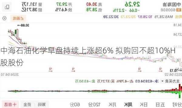 中海石油化学早盘持续上涨超6% 拟购回不超10%H股股份