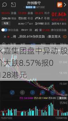 永嘉集团盘中异动 股价大跌8.57%报0.128港元