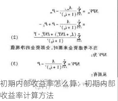 初期内部收益率怎么算：初期内部收益率计算方法