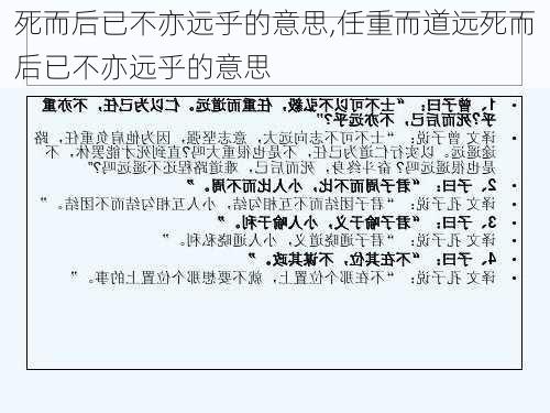 死而后已不亦远乎的意思,任重而道远死而后已不亦远乎的意思