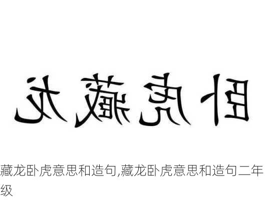 藏龙卧虎意思和造句,藏龙卧虎意思和造句二年级