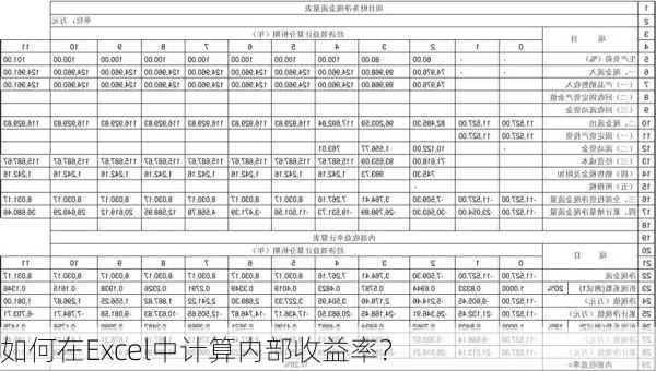 如何在Excel中计算内部收益率？