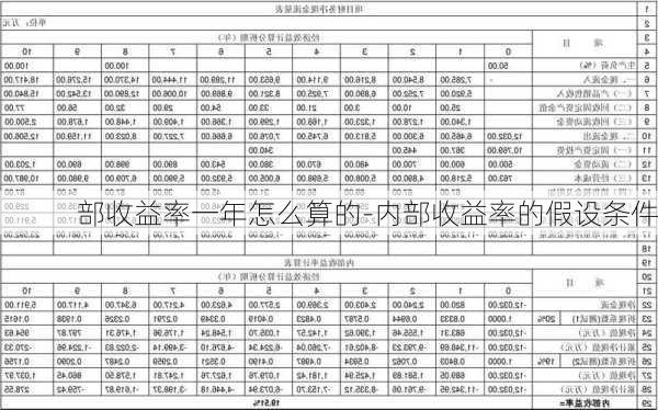 部收益率一年怎么算的-内部收益率的假设条件