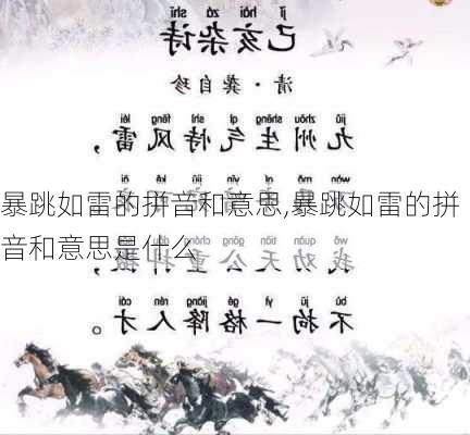 暴跳如雷的拼音和意思,暴跳如雷的拼音和意思是什么