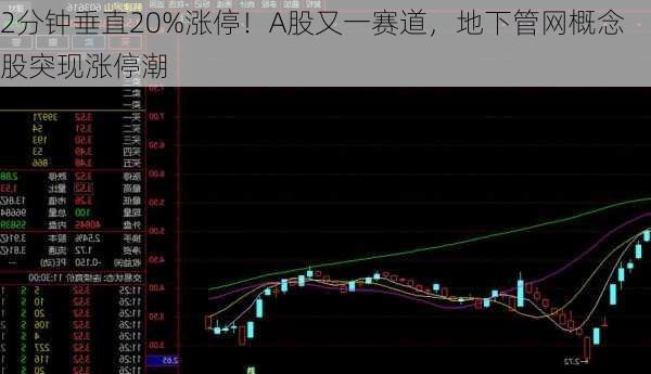 2分钟垂直20%涨停！A股又一赛道，地下管网概念股突现涨停潮