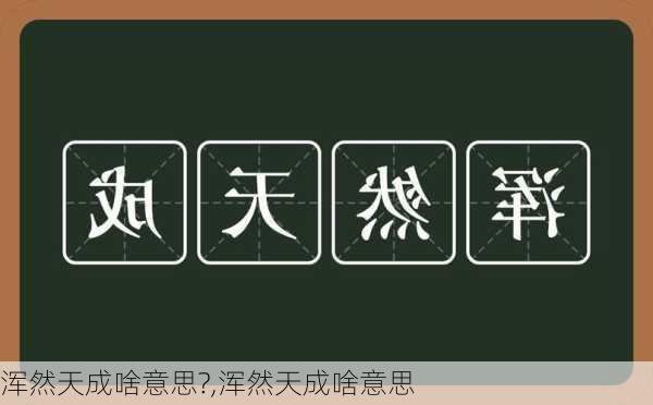 浑然天成啥意思?,浑然天成啥意思