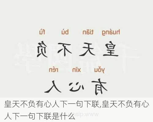 皇天不负有心人下一句下联,皇天不负有心人下一句下联是什么