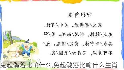 兔起鹘落比喻什么,兔起鹘落比喻什么生肖