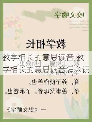 教学相长的意思读音,教学相长的意思读音怎么读