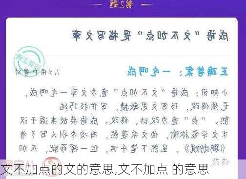 文不加点的文的意思,文不加点 的意思