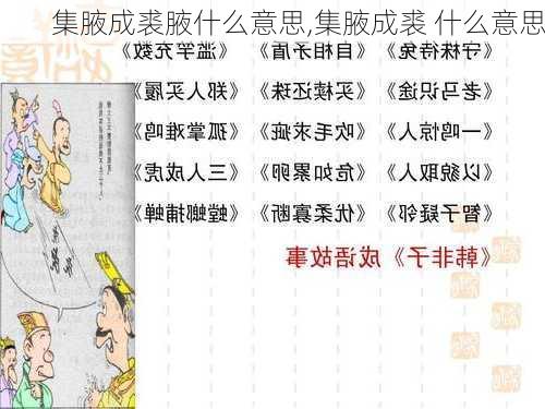 集腋成裘腋什么意思,集腋成裘 什么意思