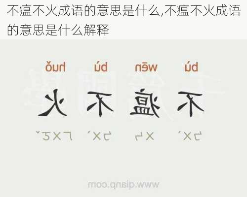 不瘟不火成语的意思是什么,不瘟不火成语的意思是什么解释