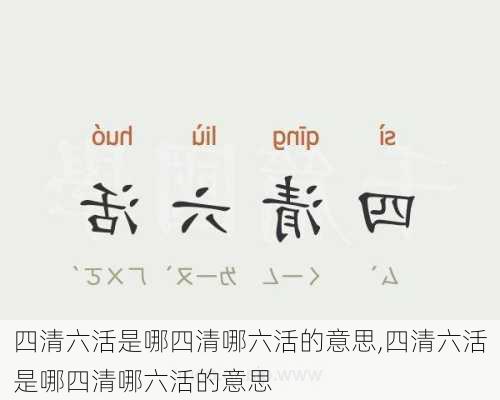 四清六活是哪四清哪六活的意思,四清六活是哪四清哪六活的意思