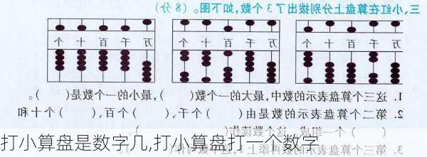 打小算盘是数字几,打小算盘打一个数字