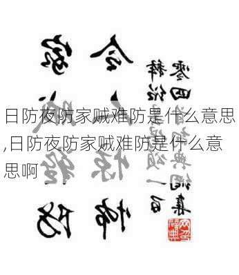 日防夜防家贼难防是什么意思,日防夜防家贼难防是什么意思啊