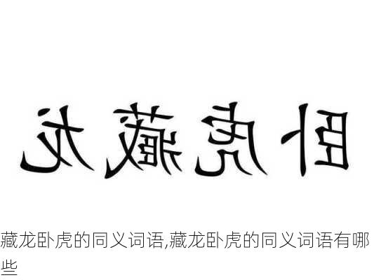 藏龙卧虎的同义词语,藏龙卧虎的同义词语有哪些