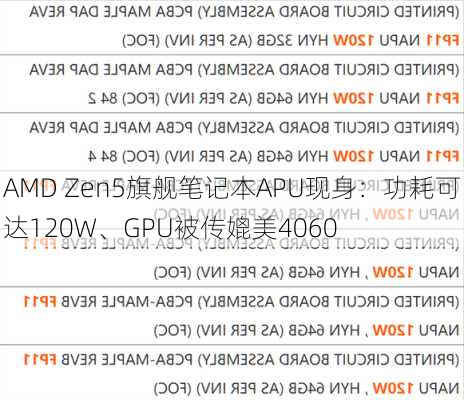 AMD Zen5旗舰笔记本APU现身：功耗可达120W、GPU被传媲美4060