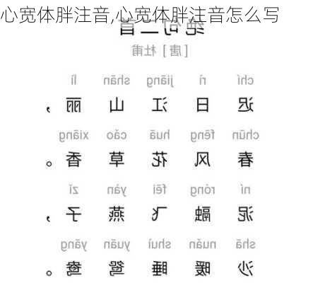 心宽体胖注音,心宽体胖注音怎么写