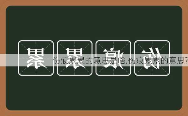 伤痕累累的意思是啥,伤痕累累的意思?