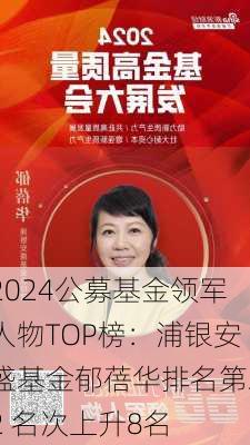 2024公募基金领军人物TOP榜：浦银安盛基金郁蓓华排名第22 名次上升8名