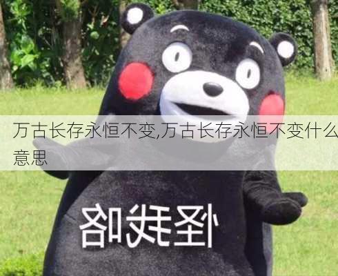 万古长存永恒不变,万古长存永恒不变什么意思