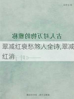 翠减红衰愁煞人全诗,翠减红消