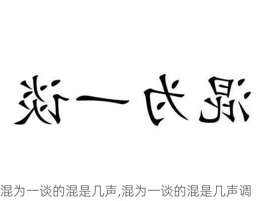 混为一谈的混是几声,混为一谈的混是几声调