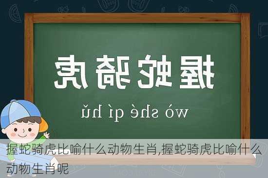 握蛇骑虎比喻什么动物生肖,握蛇骑虎比喻什么动物生肖呢