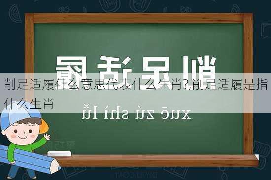 削足适履什么意思代表什么生肖?,削足适履是指什么生肖