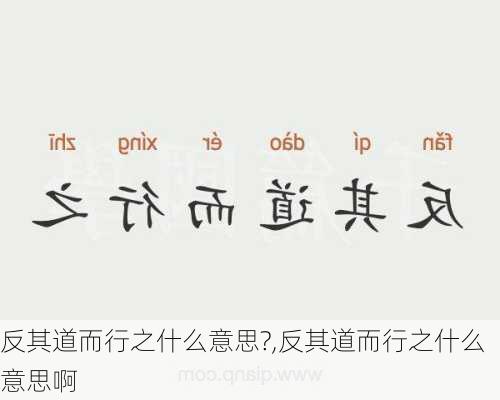 反其道而行之什么意思?,反其道而行之什么意思啊