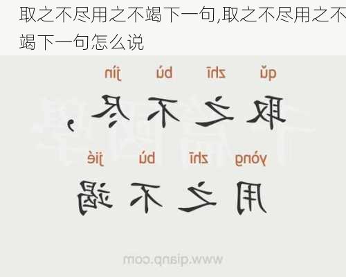 取之不尽用之不竭下一句,取之不尽用之不竭下一句怎么说