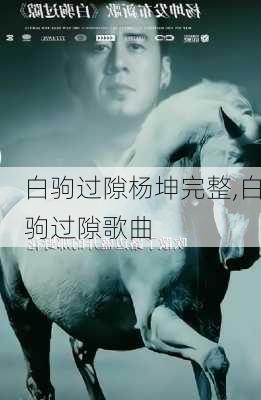 白驹过隙杨坤完整,白驹过隙歌曲