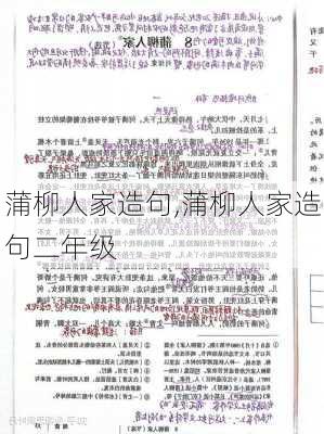 蒲柳人家造句,蒲柳人家造句二年级