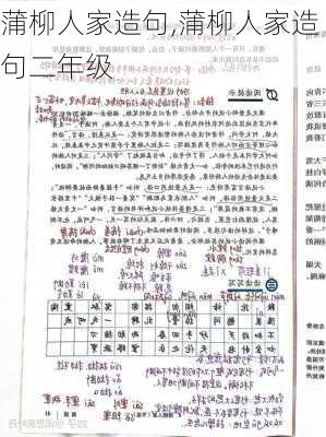 蒲柳人家造句,蒲柳人家造句二年级