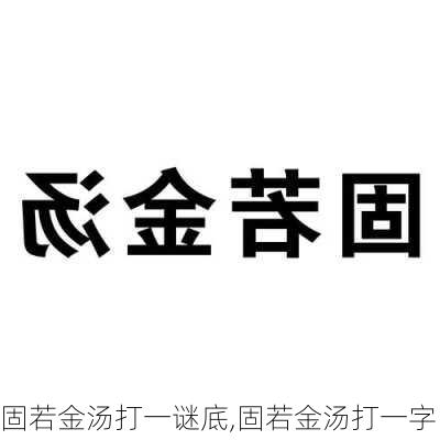 固若金汤打一谜底,固若金汤打一字