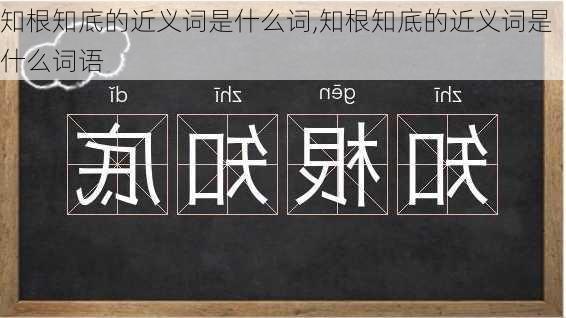 知根知底的近义词是什么词,知根知底的近义词是什么词语