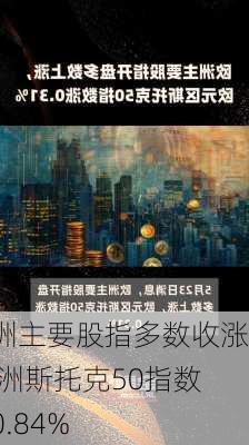 欧洲主要股指多数收涨 欧洲斯托克50指数涨0.84%