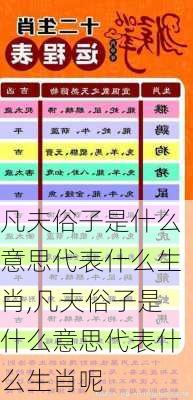 凡夫俗子是什么意思代表什么生肖,凡夫俗子是什么意思代表什么生肖呢